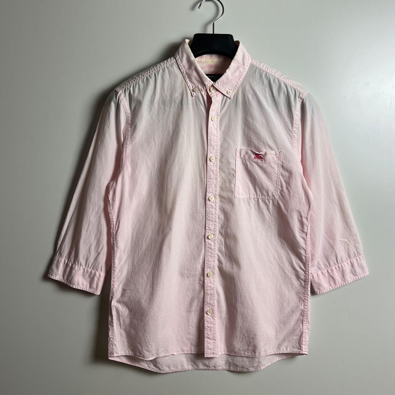 BURBERRY BLACK LABEL 00s y2k archive pink shirts 2 M バーバリー