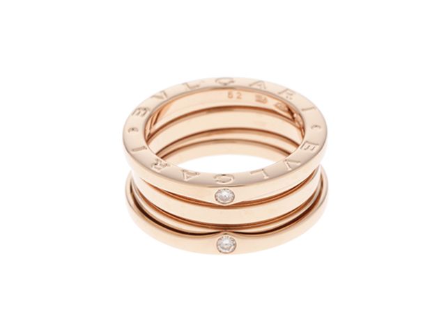 BVLGARI ブルガリ ジュエリー B-zero1R/PG/4PD/8.9g/#52 貴金属･宝石 S リング・指輪 K18ピンクゴールド K18PG/ダイヤモンド 11.5号 ピンクゴールド ピンク ユニセックス【中古】