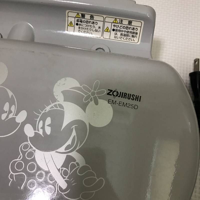 34554タ 象印 ミッキー&ミニーのワッフルメーカー EM-EM25D 2000年製