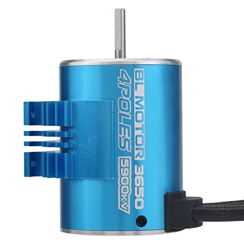 Surpass 3650 5900KV 4ポール・ブラシレスモーター【1/10 1/16 1/18 RCカー・ボート用アクセサリー】 4極 高トルク設計 CNC加工された6061 T6アルミシェル製で 放熱性 高純度銅巻線で高温に耐性があり 1efcc354