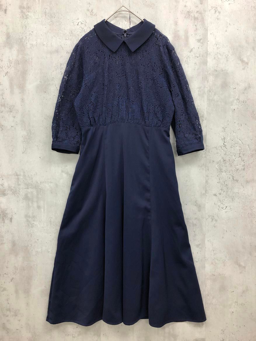 JILL by JILL STUART ジル バイ ジル スチュアート レイシーシャツドレス ワンピース sizeS/ネイビー ■■◎レディース