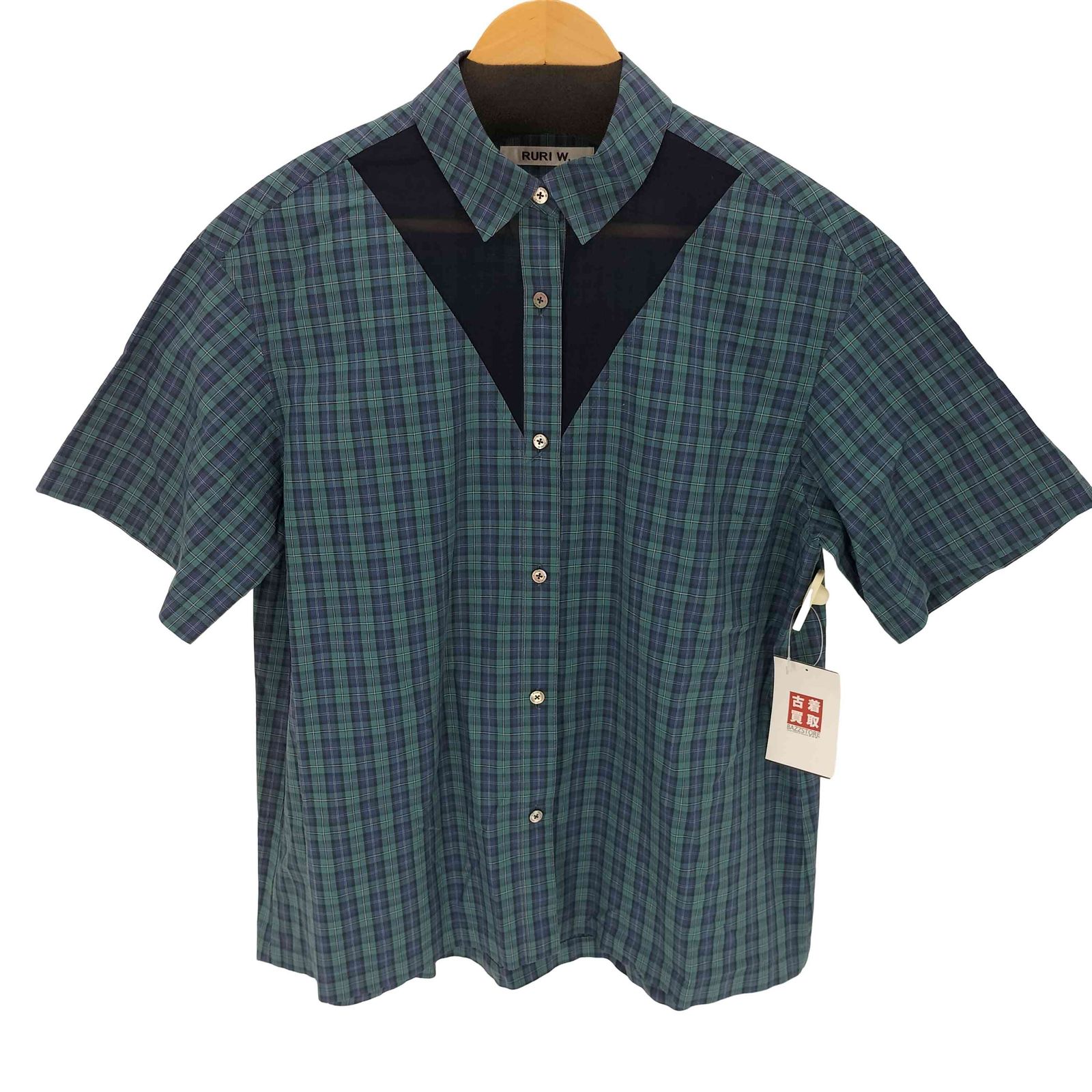ユーズドフルギ USED古着 {{RURI.W}}24SS シアー切替チェックシャツ レディース 表記無