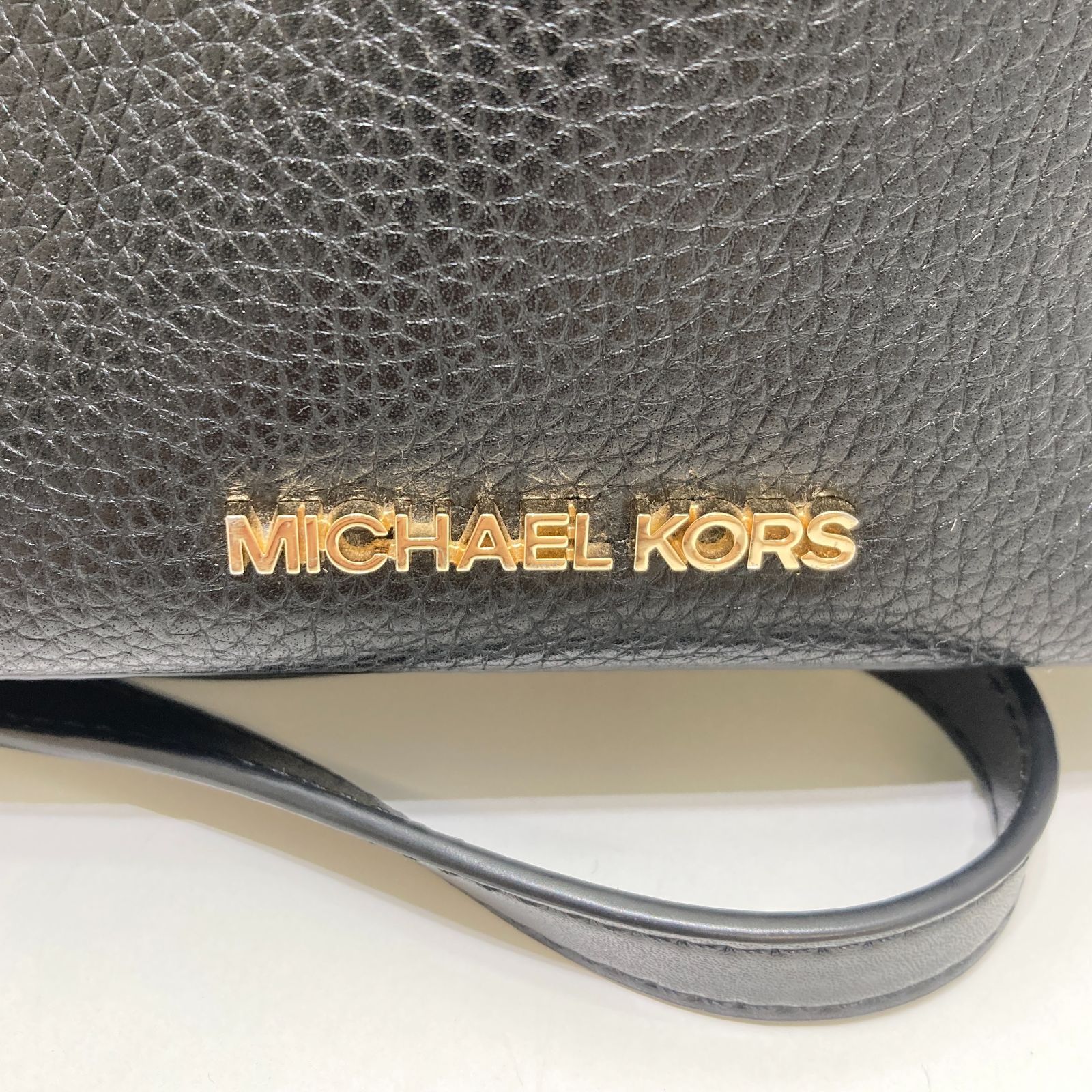 MICHAEL KORS マイケルコース ショルダーバッグ 黒 ブラック 革製 