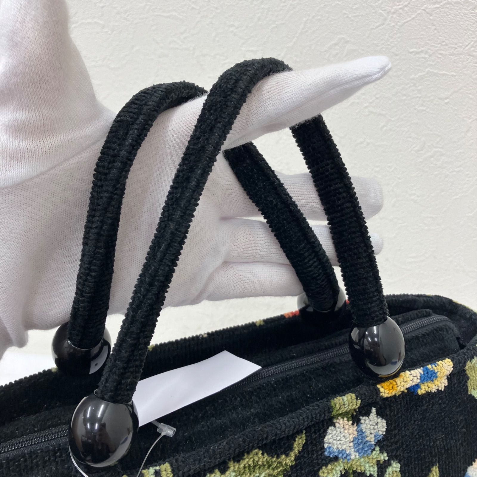 新品♪ FEILER フェイラー シュニール織 ハンドバッグ 2966 FEILER フェイラー ハンドバッグ ポーチ 2点セット ブラック 黒