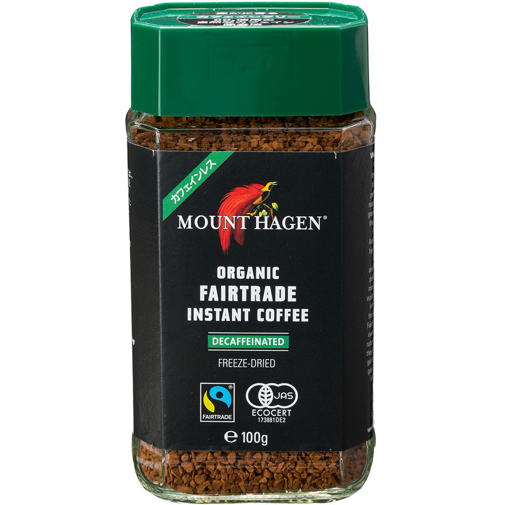 マウントハーゲン オーガニック フェアトレード カフェインレス インスタントコーヒー 100g×3個
