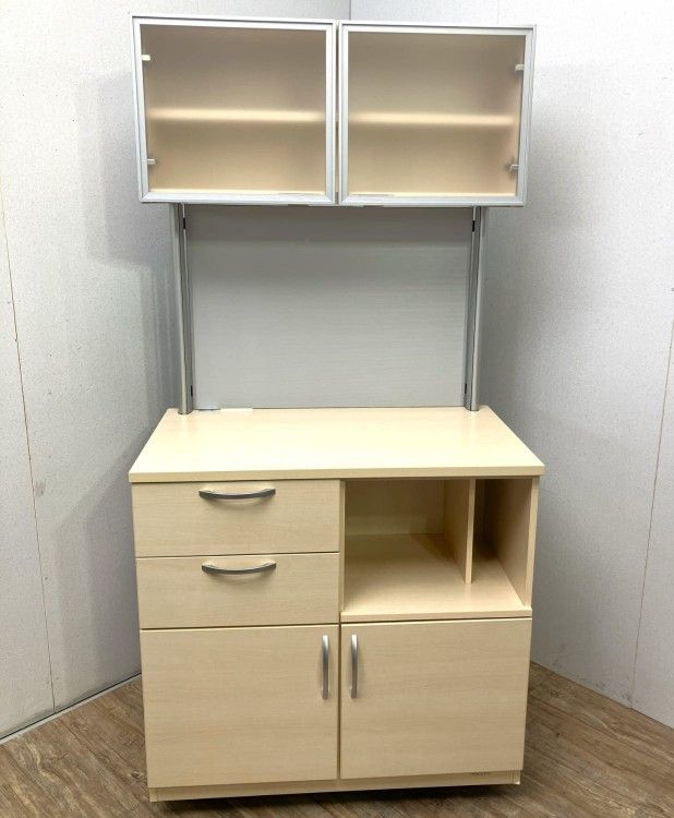 【中古品】オカムラ キッチンキャビネット ナチュラル