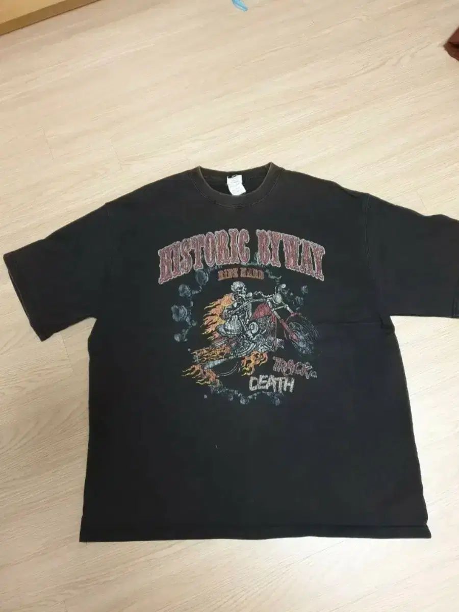 OUTSTANDING スカル バイカーTシャツ M