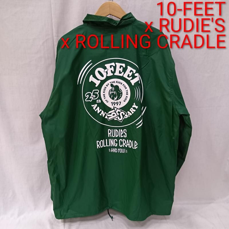 ローリングクレイドル RUDIES ROLLING CRADLE 10FEET 25th ANNIVERSARY コーチジャケット green XXL メンズ XXL ISItems【USED】【古着】【中古】50159561