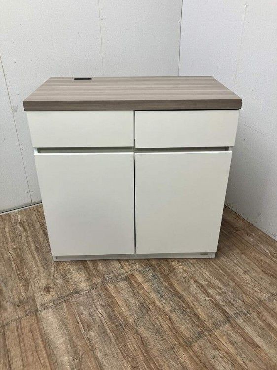 【中古品】オカムラ キッチンキャビネット ブラウン