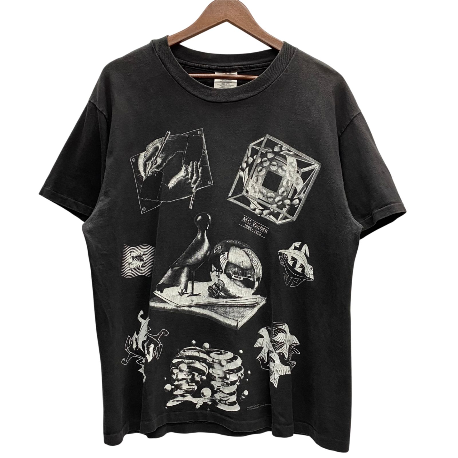 ヴィンテージ vintage 90's M.C. ESCHER multi print art t-shirt USA製 Tシャツ ブラック Lサイズ 201MT-6007 VB 27,170円