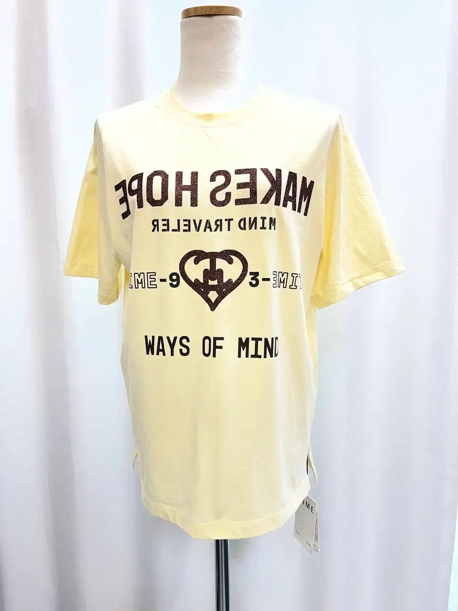 TIME タイム プリンティング 半袖 Tシャツ アイボリー ほぼ新品