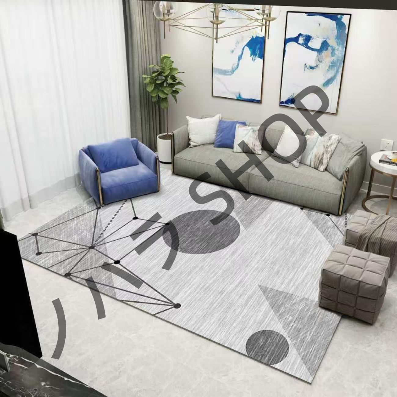 200*300cm/カーペット 滑り止め付き ラグマット ベッドルーム リビングルーム 寝室の部屋 /多機能使用 マット カーペット #A052