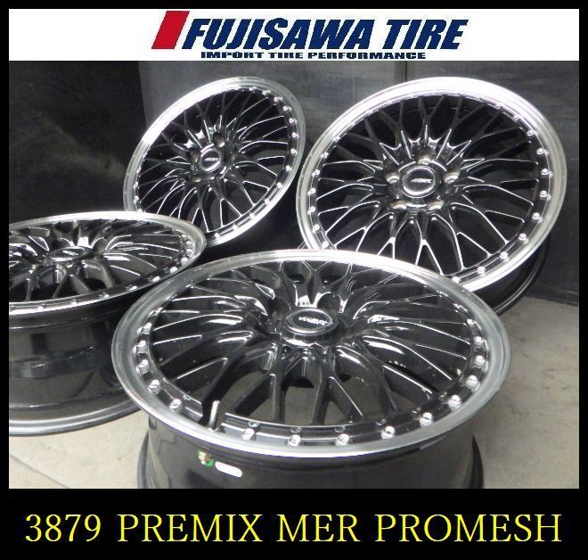 【3879】B送料無料▲PREMIX MER PROMESH▲17x7.0J 5穴 114.3 +45▲4本 26103124