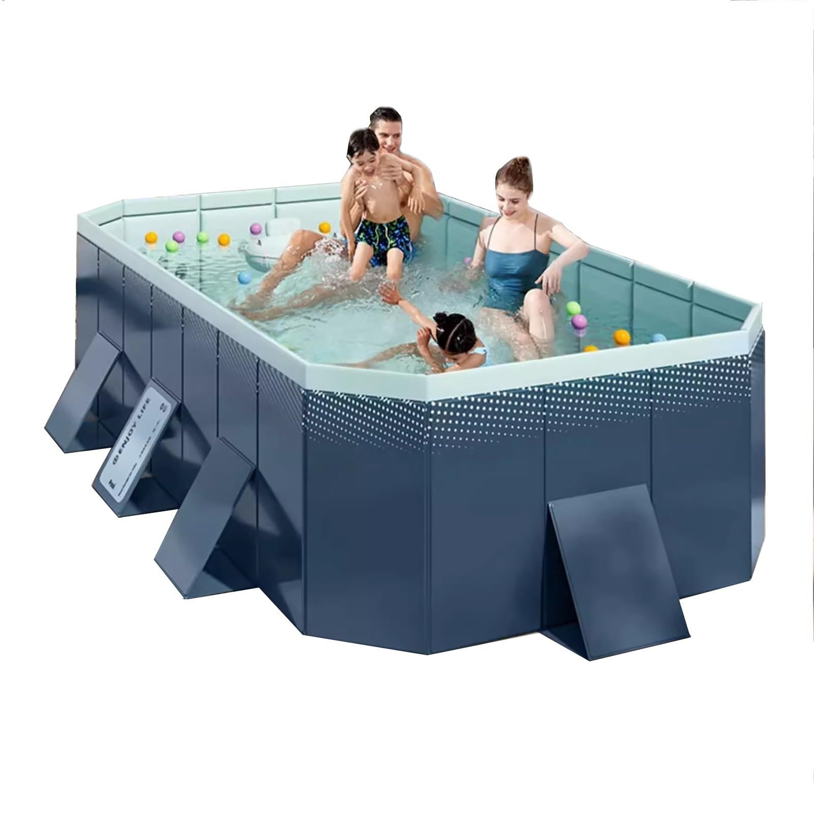 【新品】プール 大型 家庭プール 空気入れ不要 折りたたみプール 大型プール 2.1M 子供用プール 深い 四角い プール大きめ 折り畳みプール 巨大プール 大きいプール 特大プール 収納便利 子供 大人 水遊び 家庭用 大人用 自宅用 庭 ee89c976