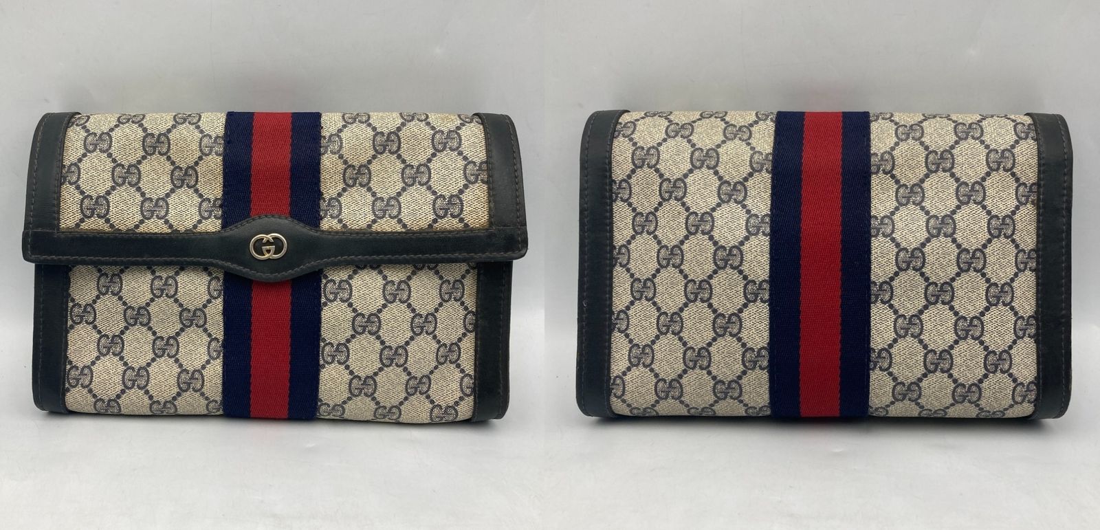 GUCCI オールドグッチ GGスプリーム シェリーライン クラッチバッグ