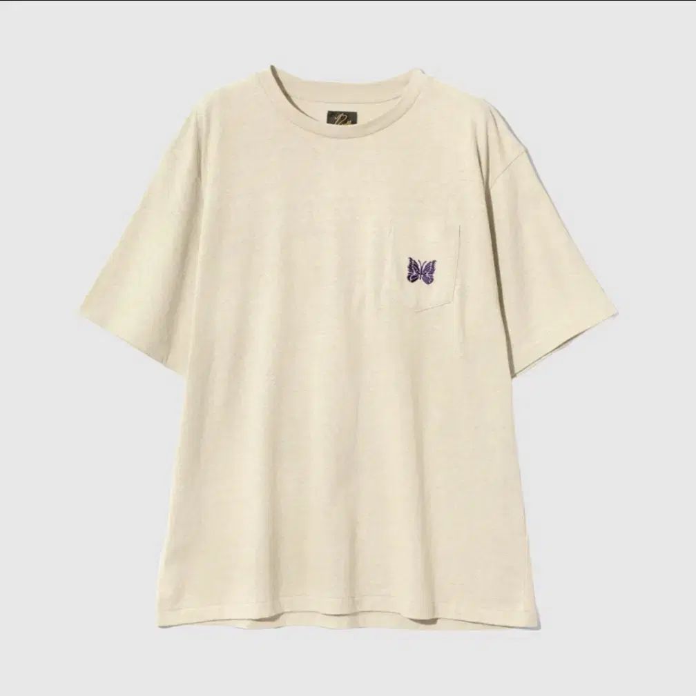 XL 新品) NEEDLES ニードルズ Papillon EMB ポケット 半袖 ジャージ Tシャツ オートミール