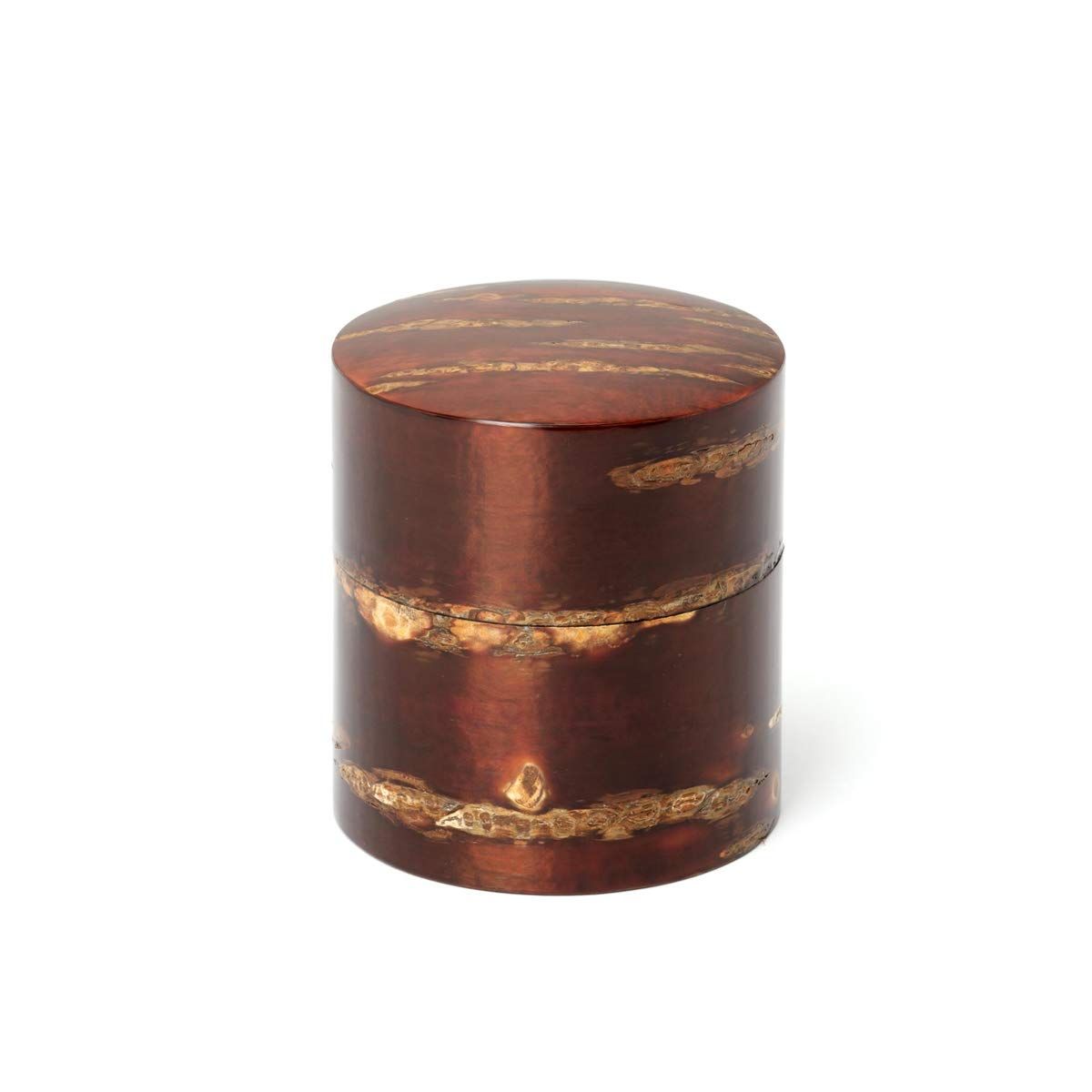 新品 総皮茶筒(平)無地皮 30200