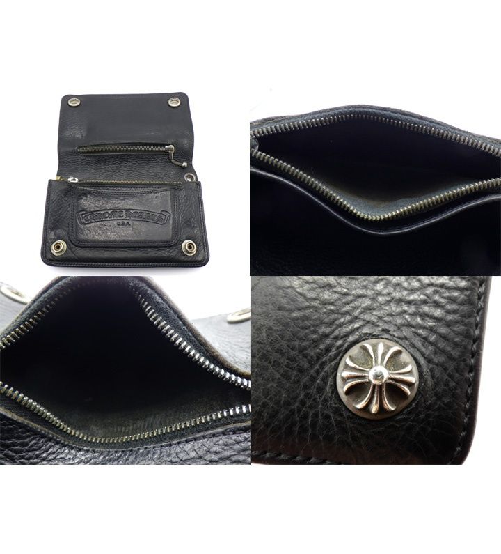 クロムハーツ CHROME HEARTS 【 2ZIP 】 2ジップ クロス ボタン レザー