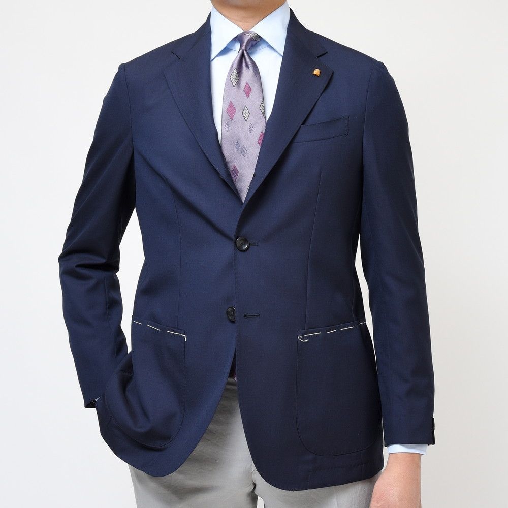 【40%OFF】42サイズ LATORRE（ラトーレ） ウールトロピカルソリッド3Bジャケット NWJ/UD0001/71754 17031001052 ネイビー 新品