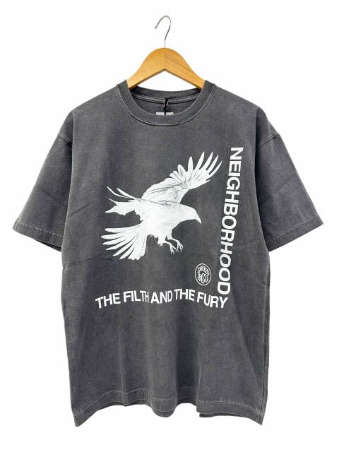 ネイバーフッド NEIGHBORHOOD 25SS NH TEE SS-5 グラフィック ロゴ プリント ワンウォッシュ 半袖 Tシャツ 251PCNH-ST05 S 黒ブラック ブランド古着ベクトル 中古■260520