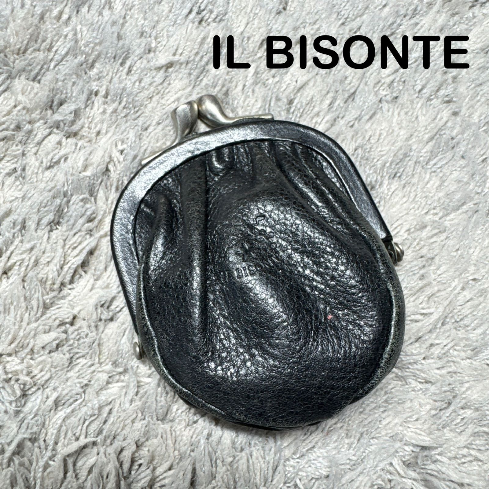 IL BISONTE イルビゾンテ コインケース 小銭入れ 本革 レザー ブラック 