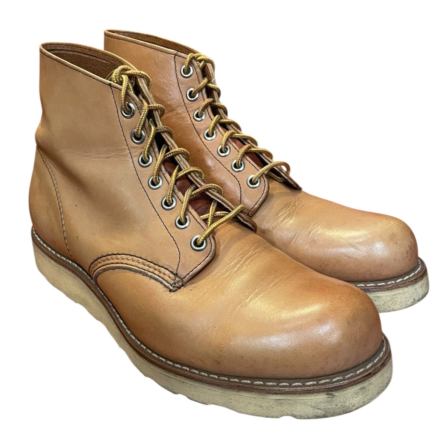 89年 RED WING Irish Setter Boots ゴールドラセット 8D 26.5cm相当 レッドウイング アイリッシュセッター プレーントゥ