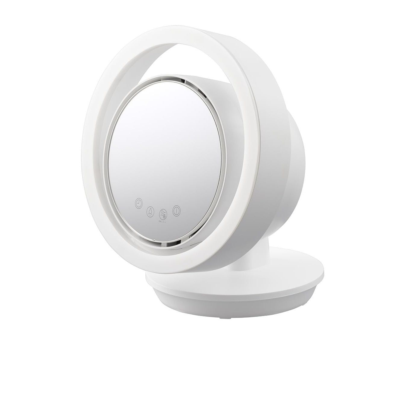東芝 卓上扇風機 TF-14DT26 ホワイト DCモーター LEDライト ミラー付き