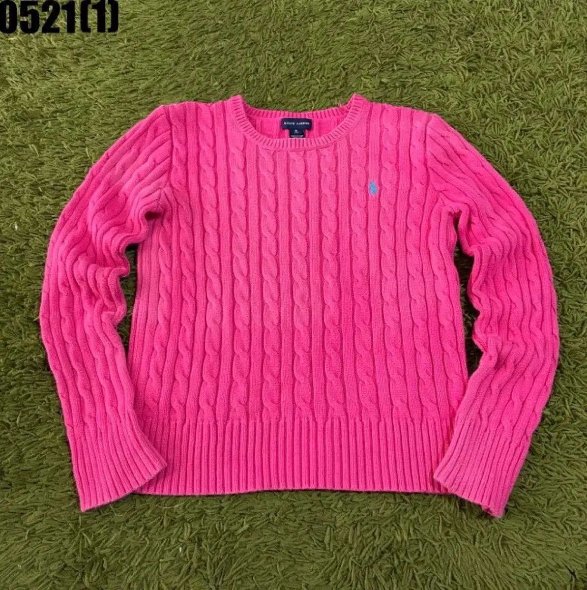 ポロ ラルフローレン ピンク ケーブル ニット XL 16