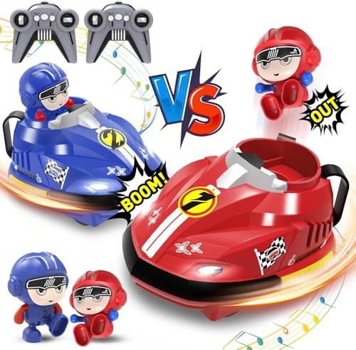 ラジコンカー こども向け リモコン バンパーカー 2台セット 親子対戦 360°回転 LED搭載 子供 車 の オモチャ 贈り物pms 82fbb0f9