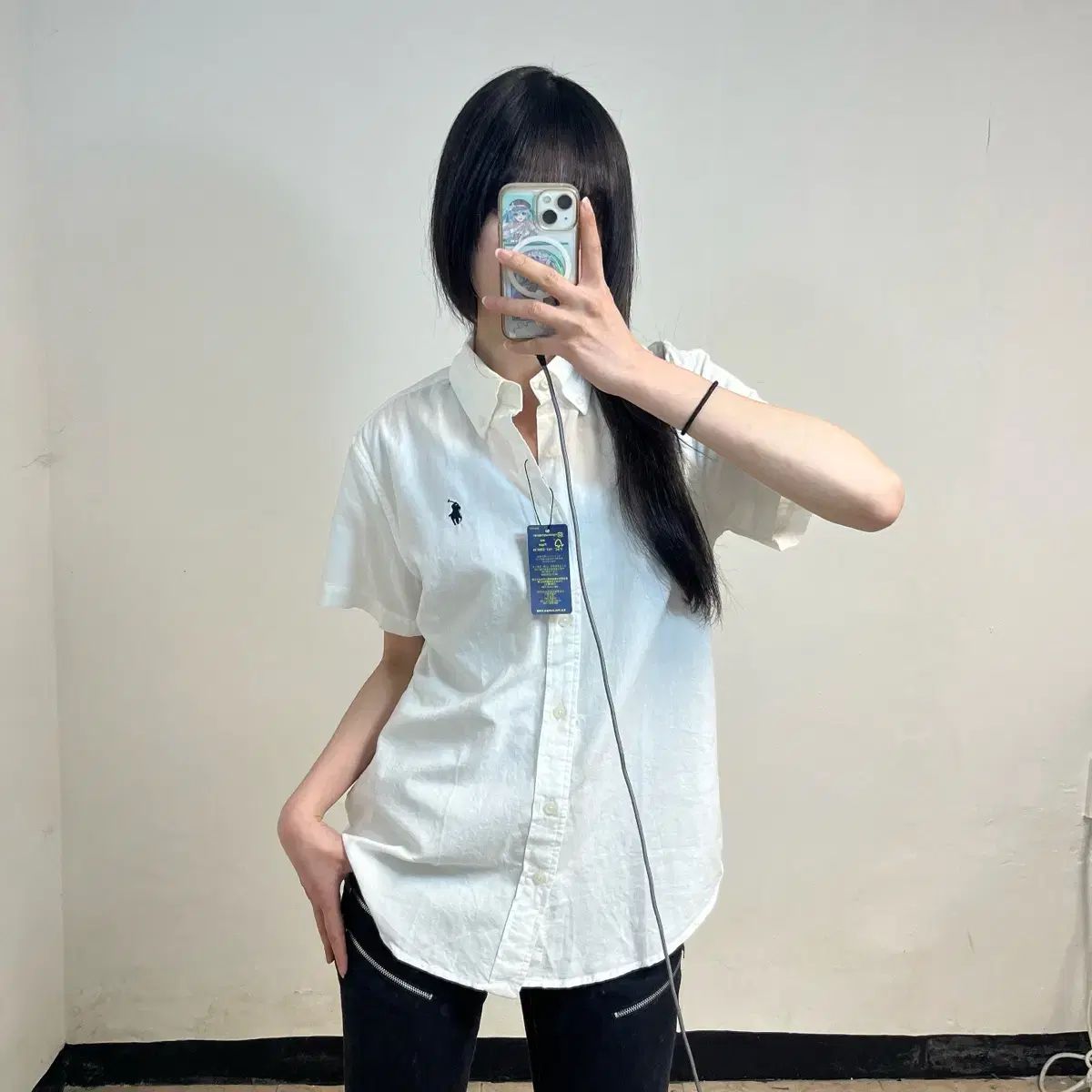 ポロ 白 半袖 シャツ
