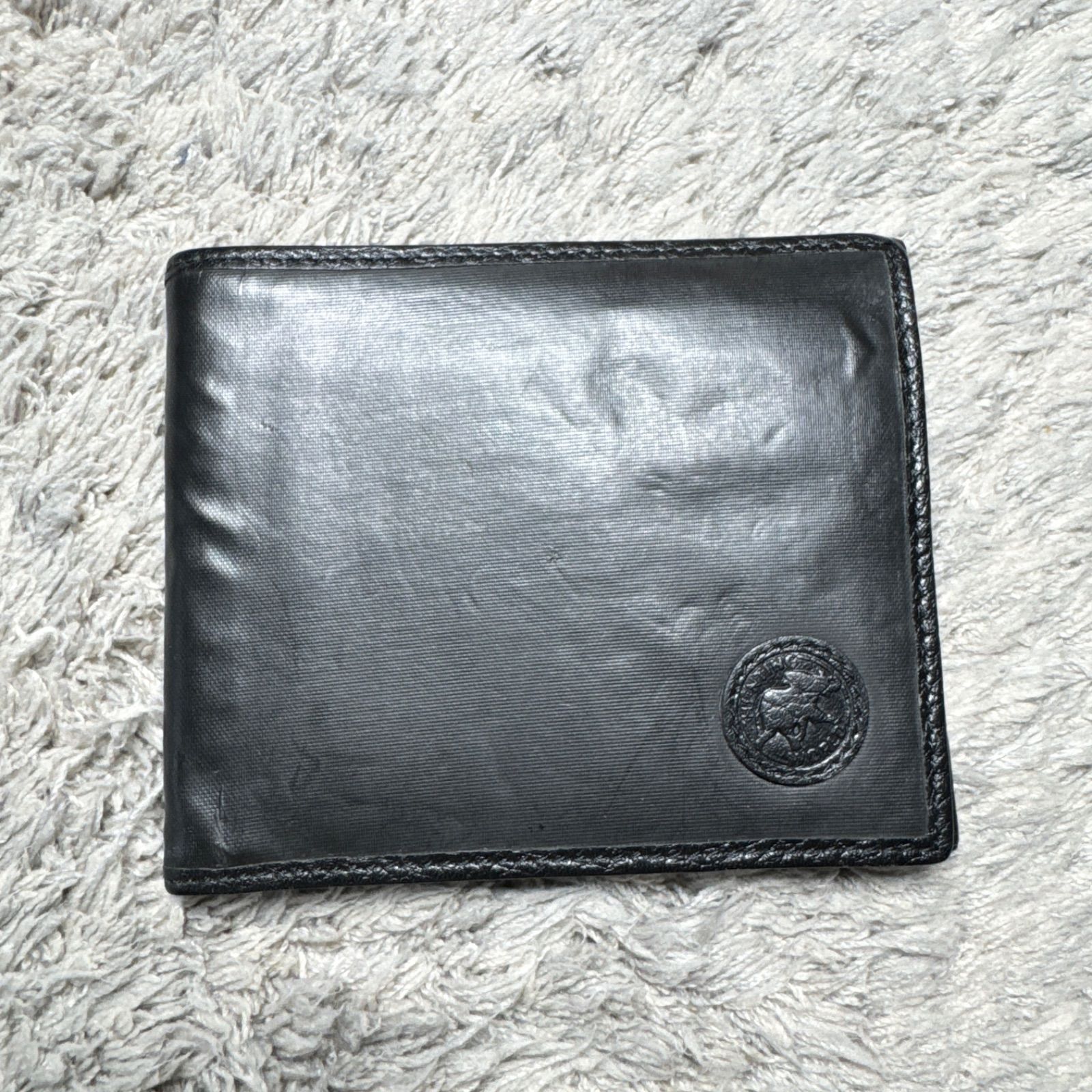 HUNTING WORLD ハンティングワールド 二つ折り財布 ブラック レザー