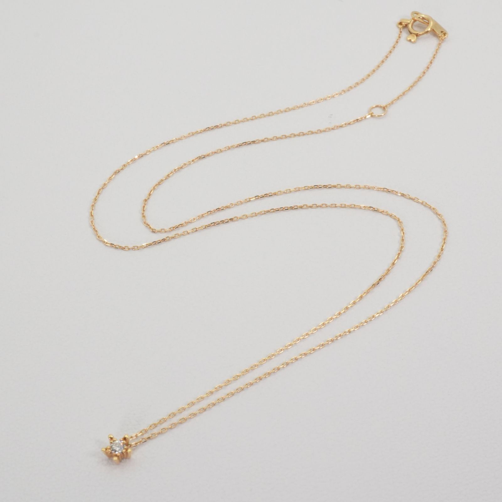 美品 スタージュエリー K18 ダイヤ ネックレス ペンダント/26-0378 