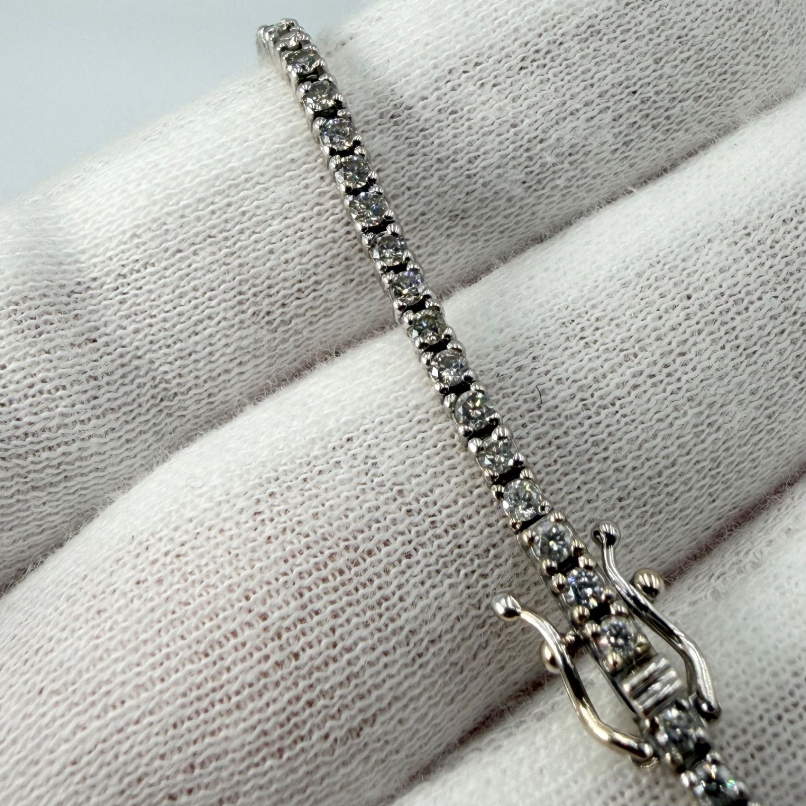 豪華2.00ct 】業者新品仕上げ済み K18WG ダイヤモンド テニス