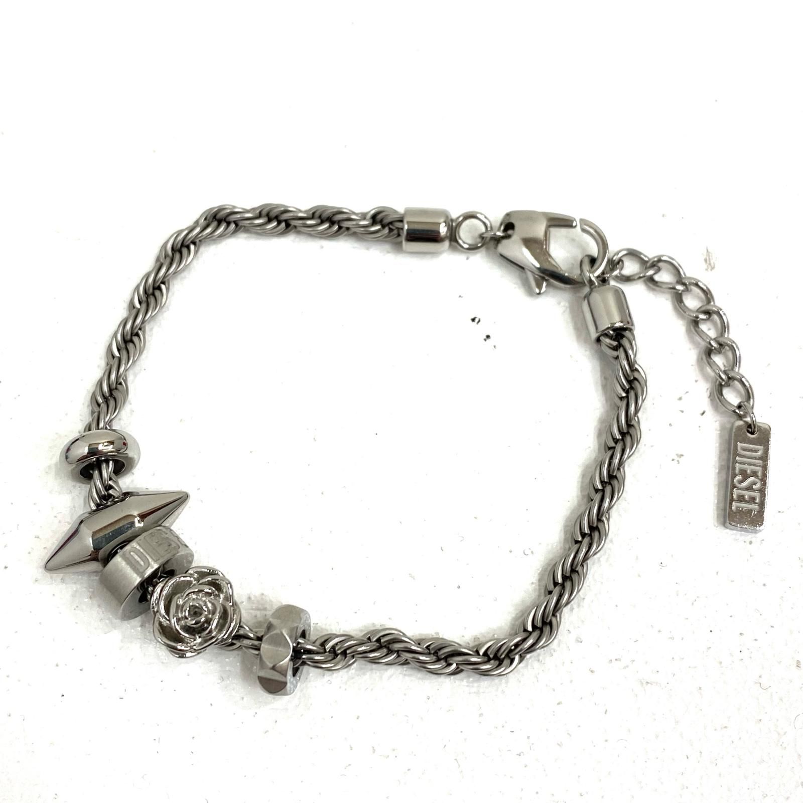 【加古川店】 中古 DIESEL | ディーゼル ブレスレット DX162200DJW シルバー 【134】