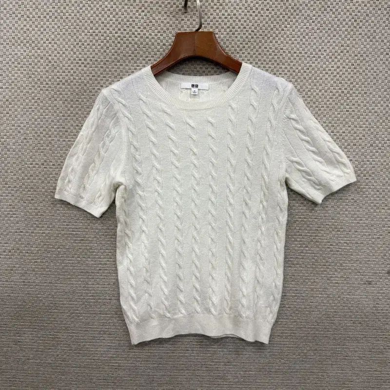 UNIQLO ユニクロ ケーブル編み ニット 半袖Tシャツ S D02665 4,286円