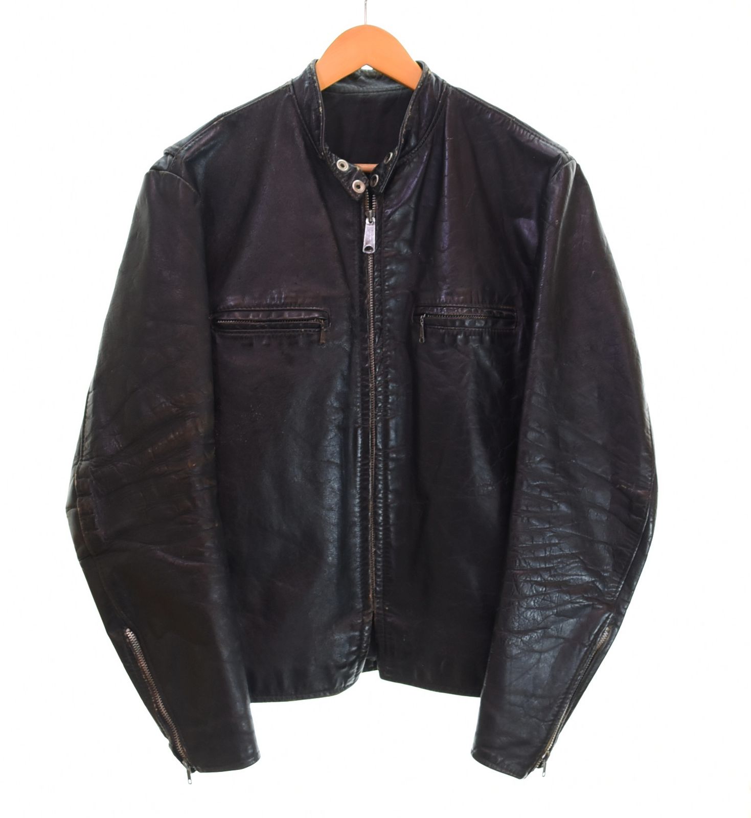 ヴィンテージ Vintage 60's 70's Brooks Leather Sportswear ブルックス レザー スポーツウェア SINGLE RIDERS シングル ライダース TALON 42 ジャケット ブラック 103MT-4631