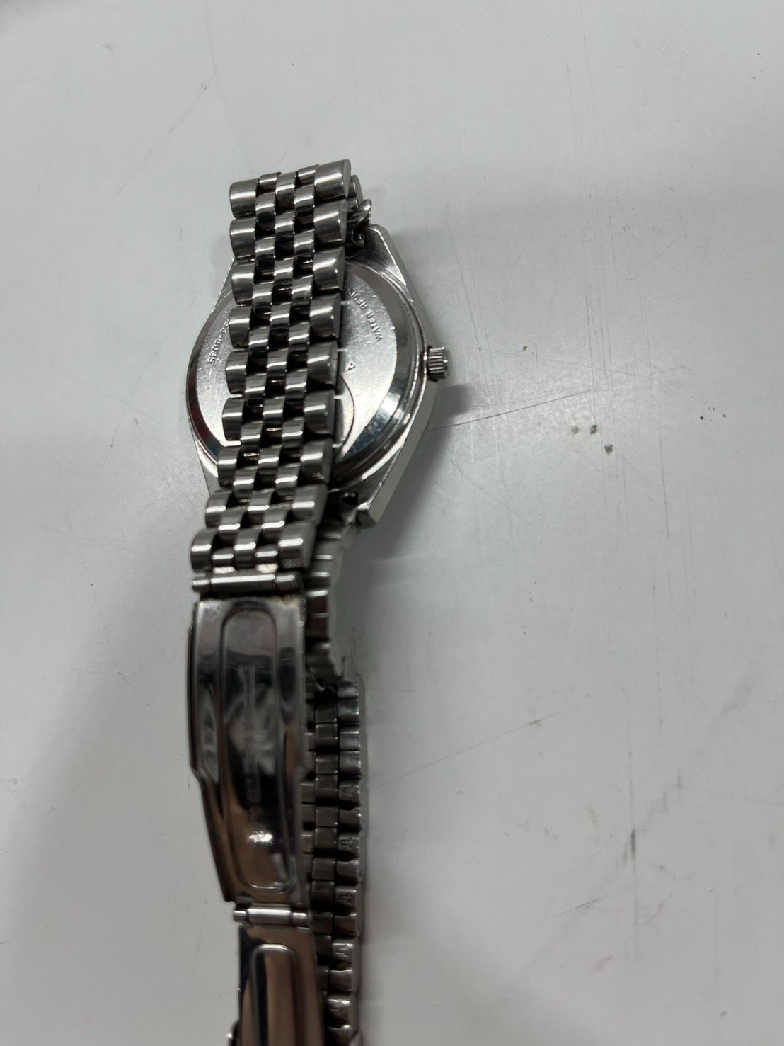 ● ジャンク SEIKO セイコー 0853-8035 キングクオーツ デイデイト SS シルバー系文字盤 クオーツ メンズ腕時計 ●