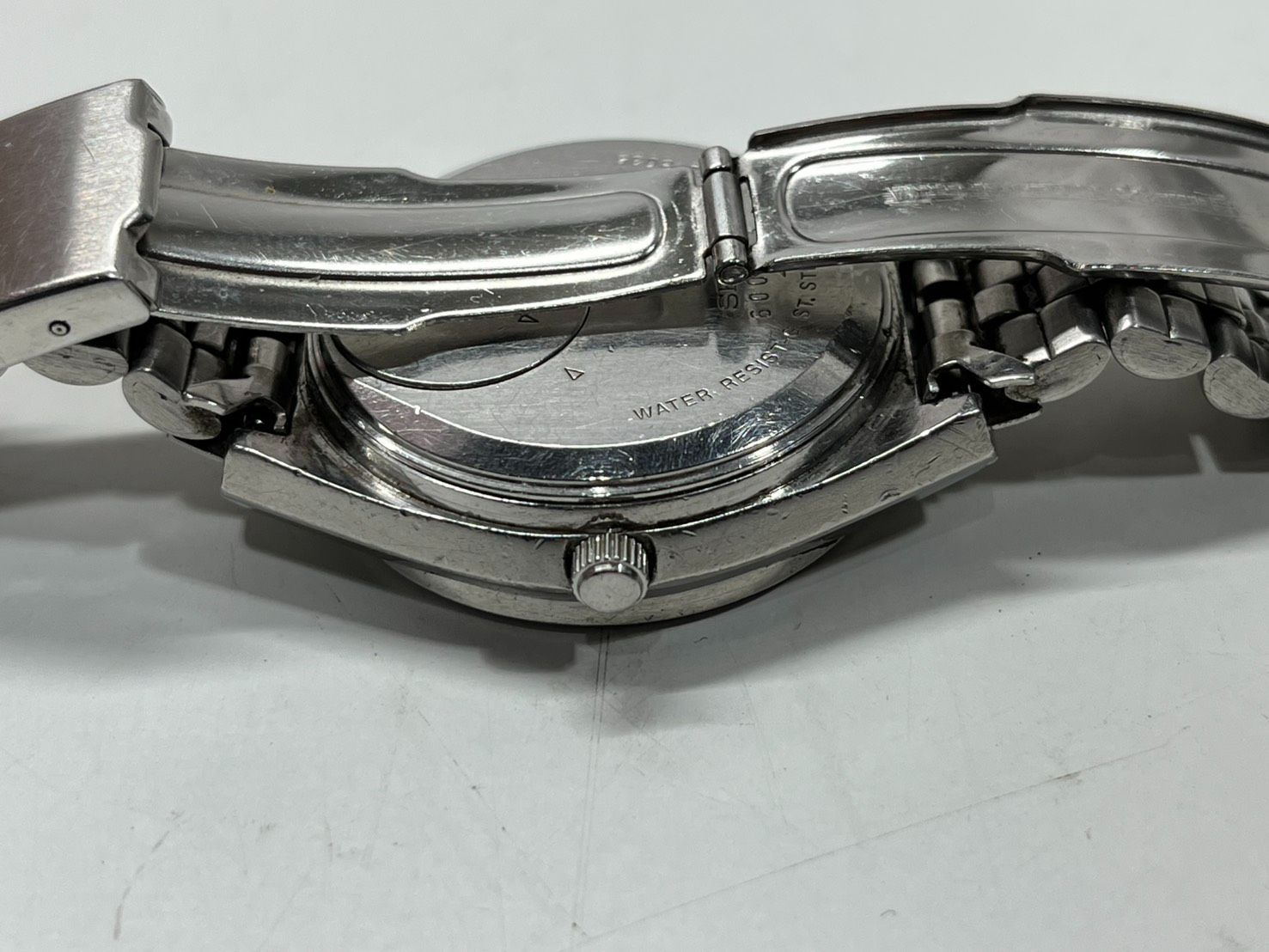 ● ジャンク SEIKO セイコー 0853-8035 キングクオーツ デイデイト SS シルバー系文字盤 クオーツ メンズ腕時計 ●