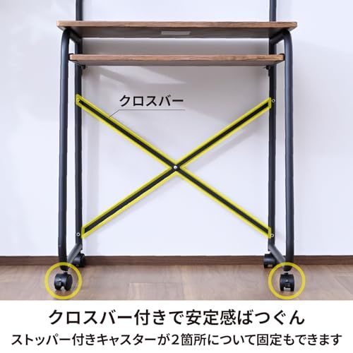 山善(YAMAZEN) パソコンデスク コンパクト (上棚/スライダー