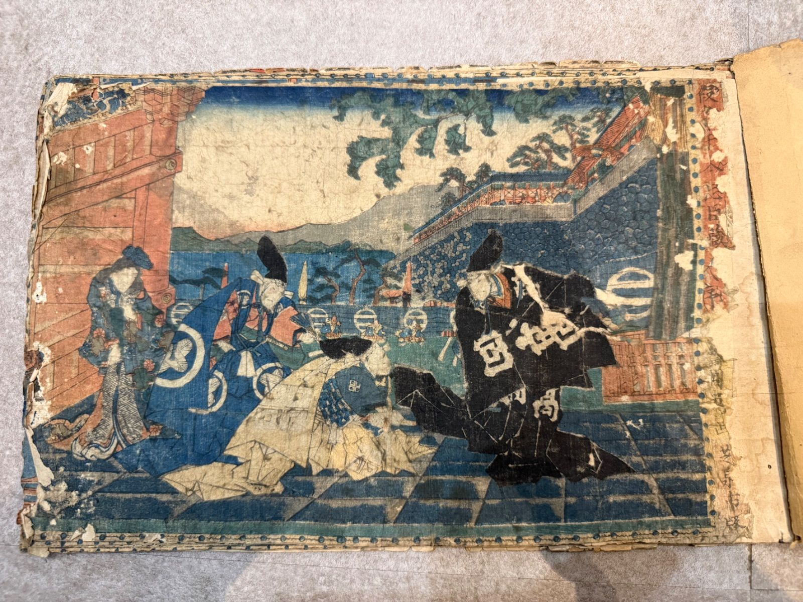 浮世絵 和本【仮名手本忠臣蔵 江戸絵】初代 歌川国輝 画 歌舞伎 骨董 古美術