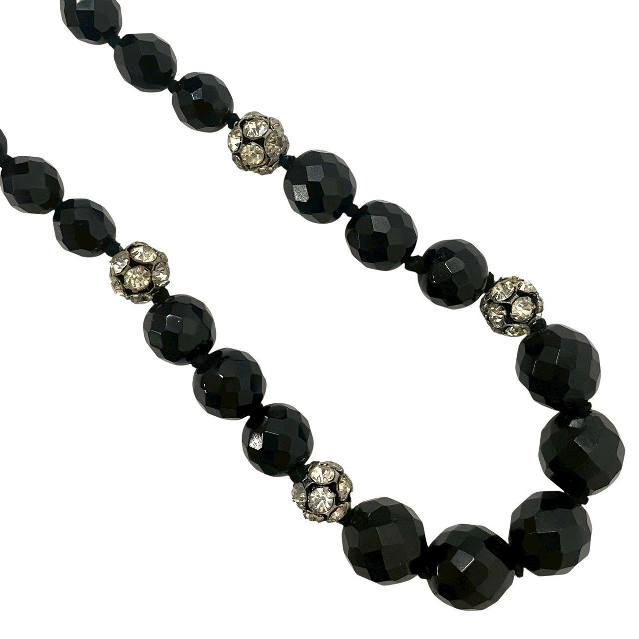 GIVENCHY ジバンシィ ネックレス  ストーン    ブラック レディース / 240001197670 GIVENCHY】ネックレス 破損有 ブラック/黒 ストーン ラインストーン