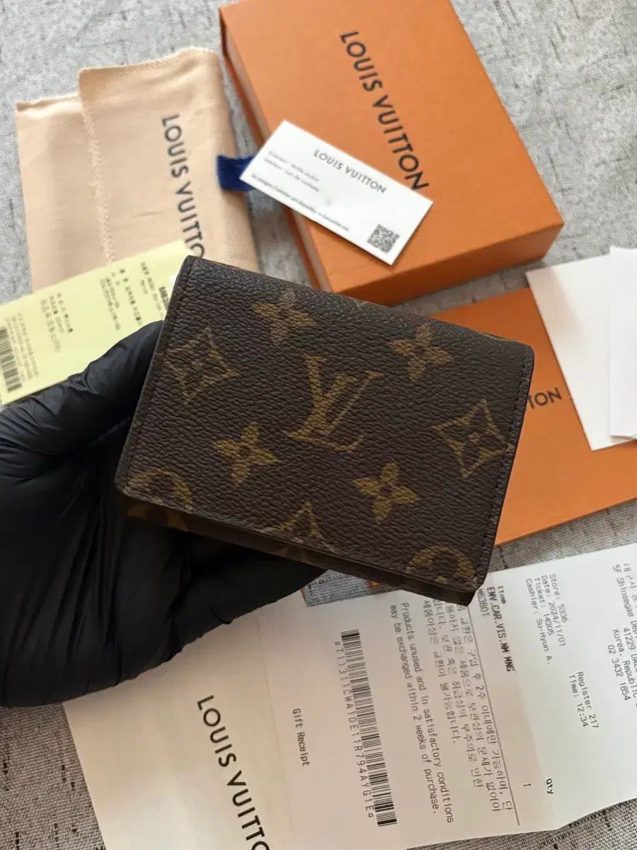 新品/新モデル Louis Vuitton ルイヴィトン エンベロープ モノグラム カードウォレット フルセット