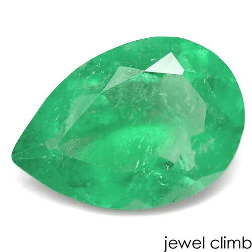 【鑑別書付】明るいグリーン光彩！エメラルド 宝石 ルース ０．６５ＣＴ
