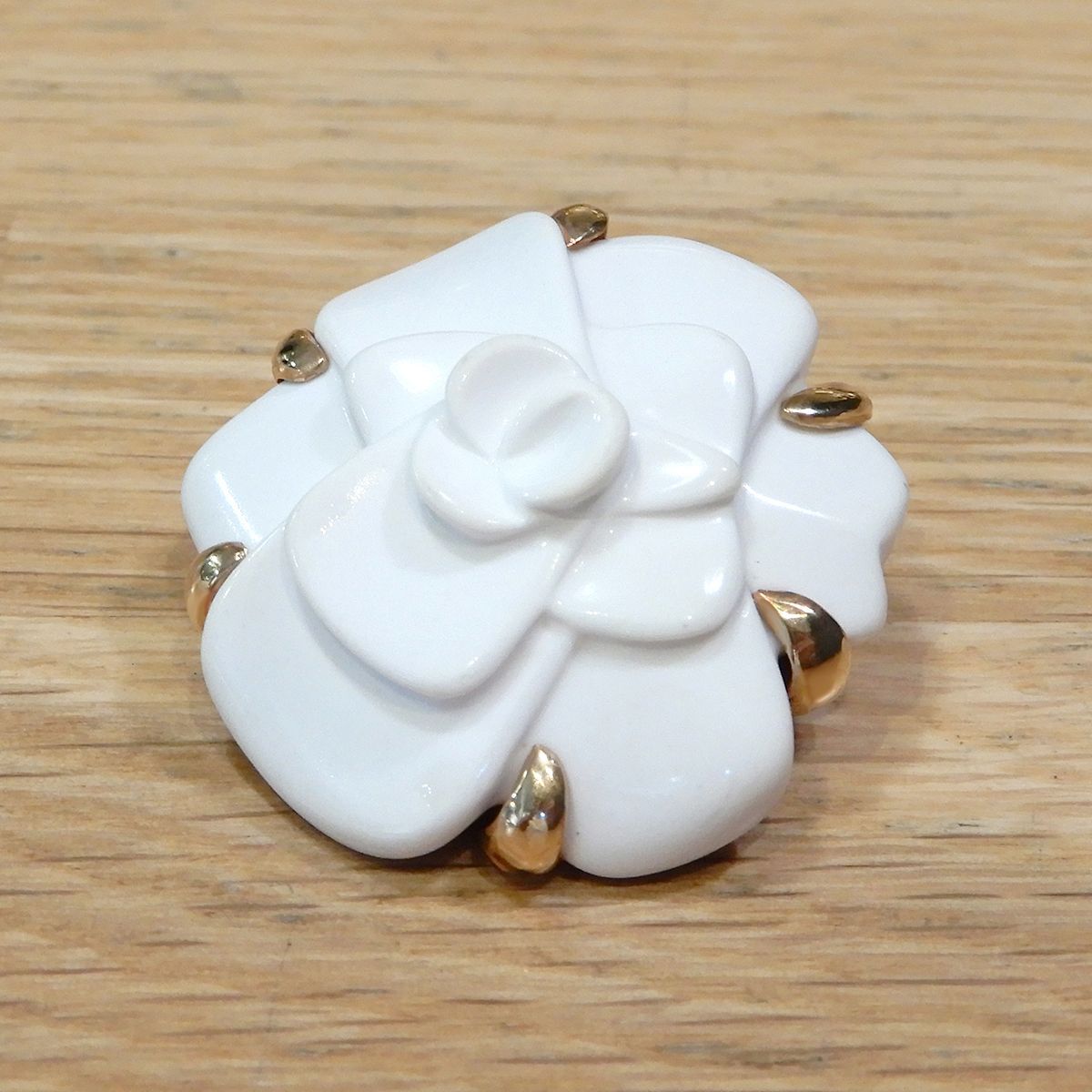 超美品 シャネル カメリア ペンダントトップ チャーム カルセドニー