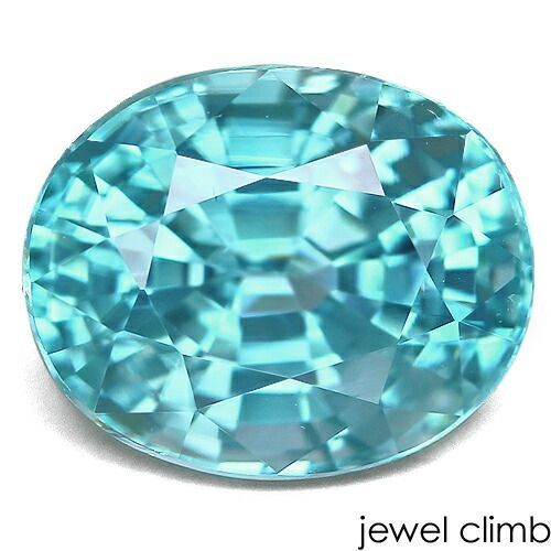 【鑑別書付】強烈な輝きが魅力の宝石ブルージルコン 宝石 ルース ３．８５ＣＴ