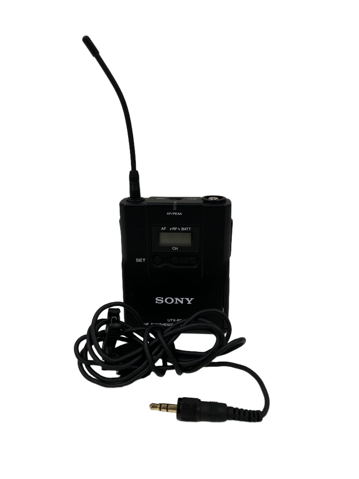 SONY UTX-B2 ボディパックトランスミッター 音響機材 コンデンサーマイク ブラック ワイヤレス送信機 中古 T11265394