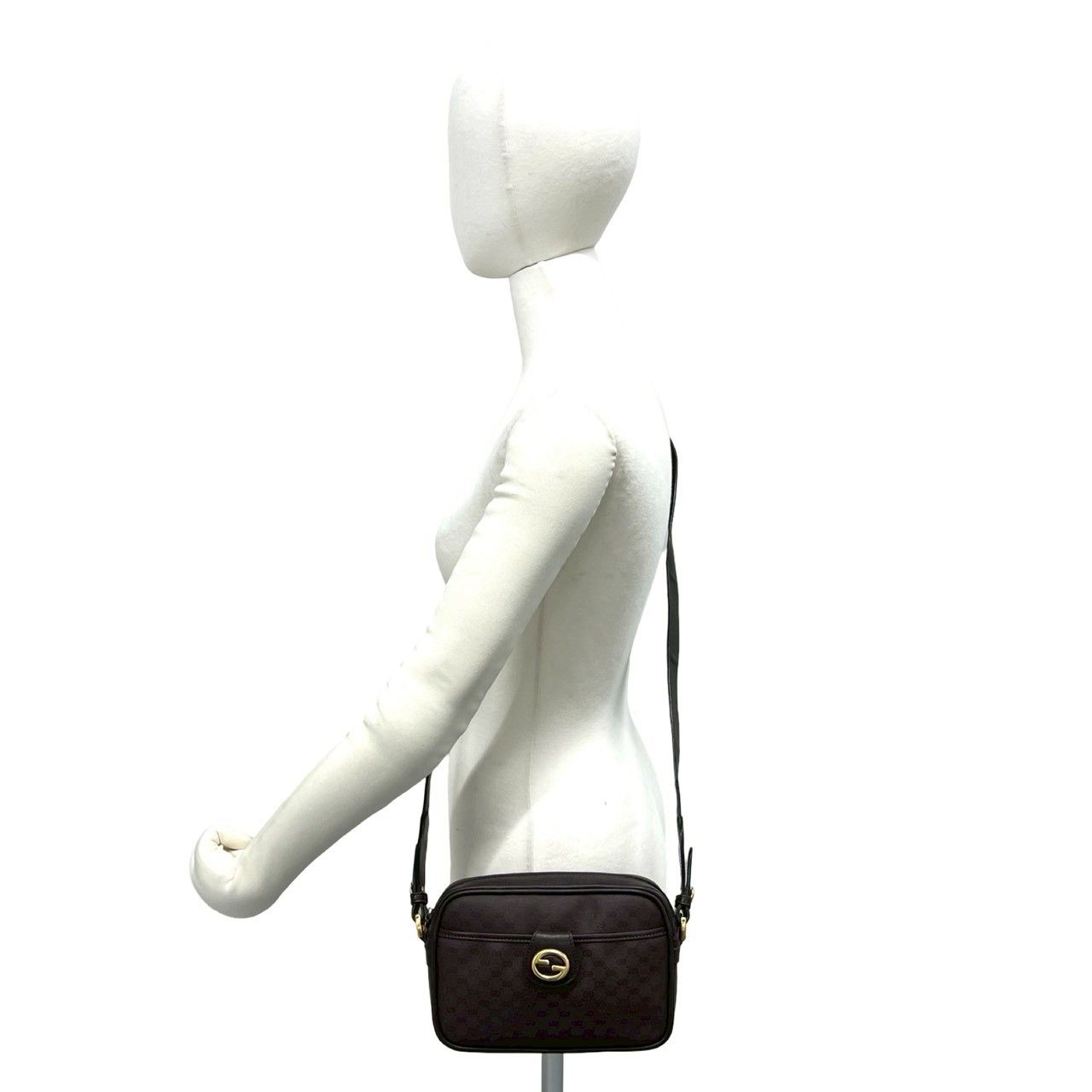 極 美品 GUCCI グッチ オールドグッチ ヴィンテージ マイクロGG ロゴ