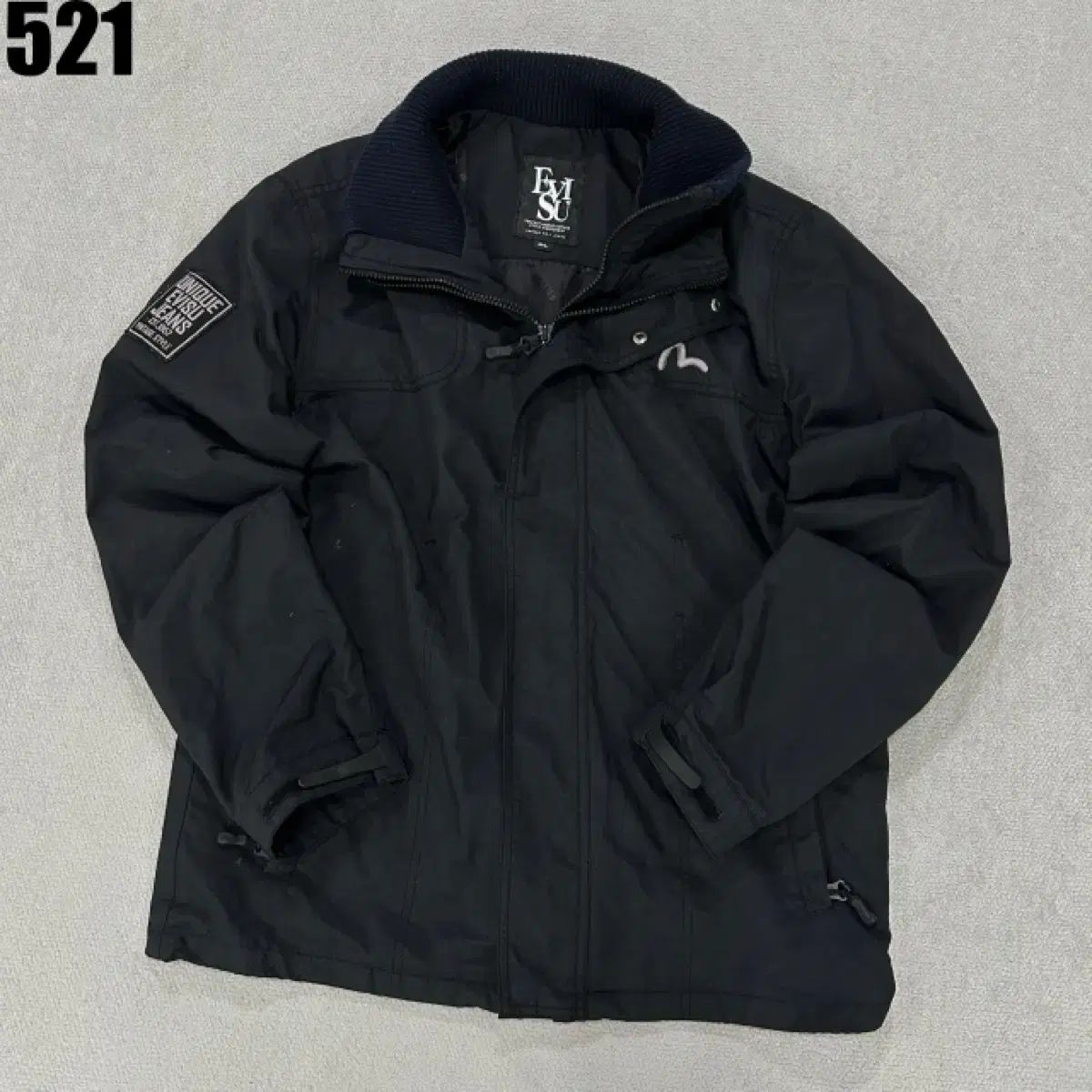 EVISU エヴィス ブラック ウィンドブレーカー ジャケット L
