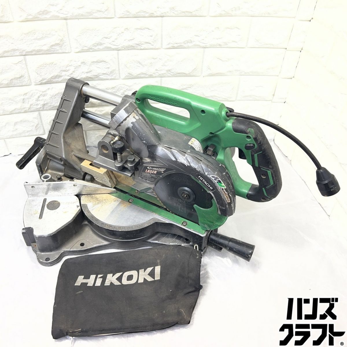 ▽【中古】日立工機 C3606DRA 165mm コードレス卓上スライド丸のこ 集じん機付 バッテリー・充電器なし 丸ノコ マルノコ DC36V HITACHI