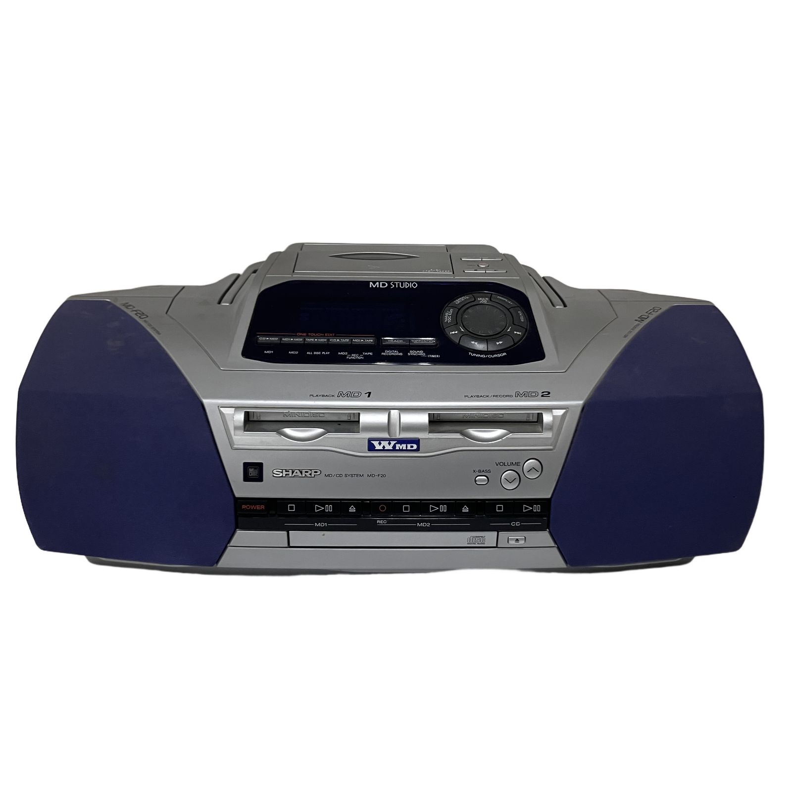 ダブルMD/CDラジカセ　シャープ MD-F200 SHARP シャープ MD/CDシステム MD-F20 ラジカセ 音響機器 オーディオ